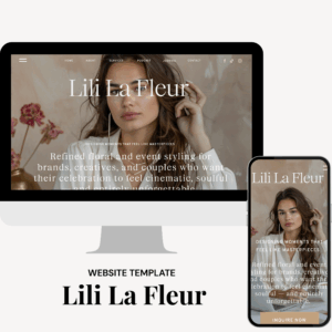 Lili La Fleur Showit Template mockup