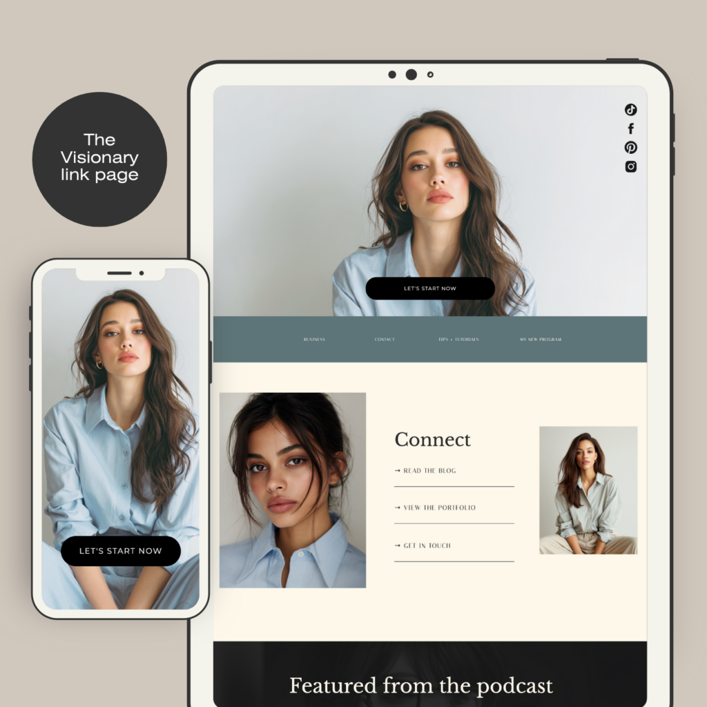 The Visionary – Link / landing Page