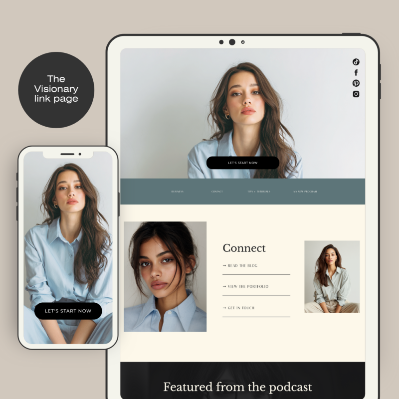 The Visionary – Link / landing Page