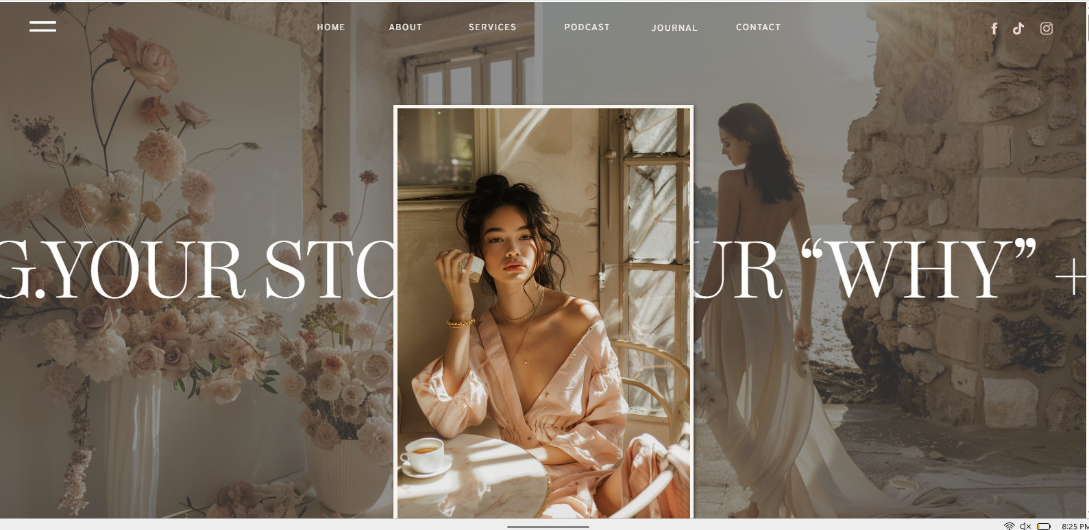 Soul-led entrepreneur Showit template