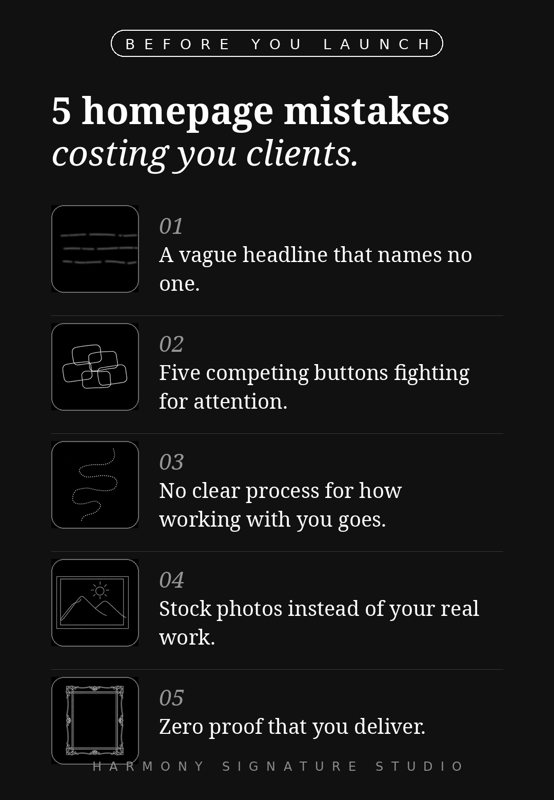Five homepage mistakes that cost coaches clients